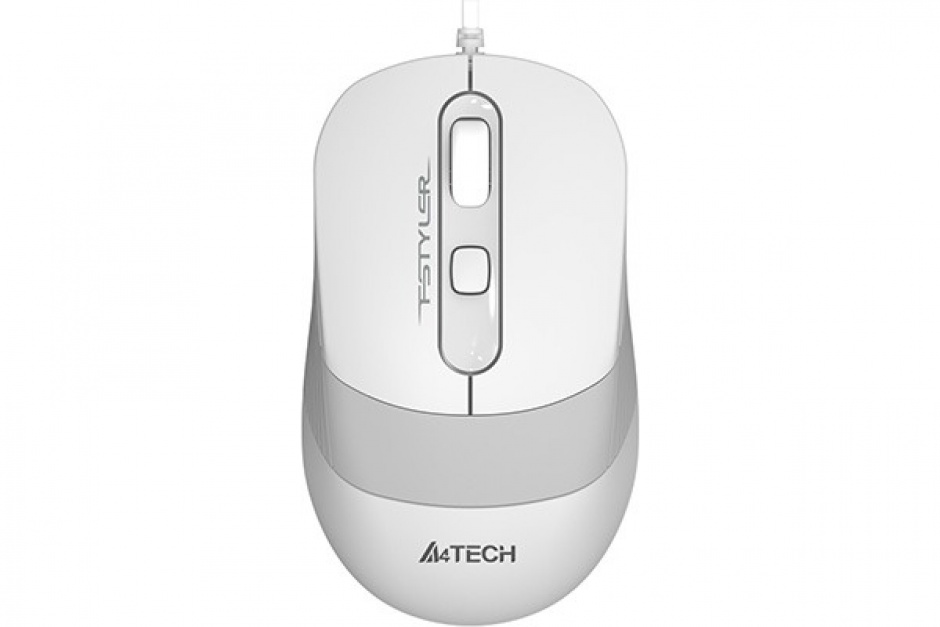 Mouse USB optic A4Tech Fstyler Alb/Argintiu, FM10 White A4TECH